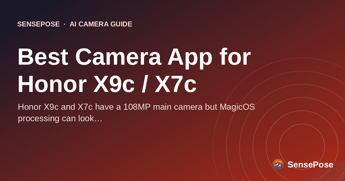 Typographic cover: Best Camera App for Honor X9c / X7c