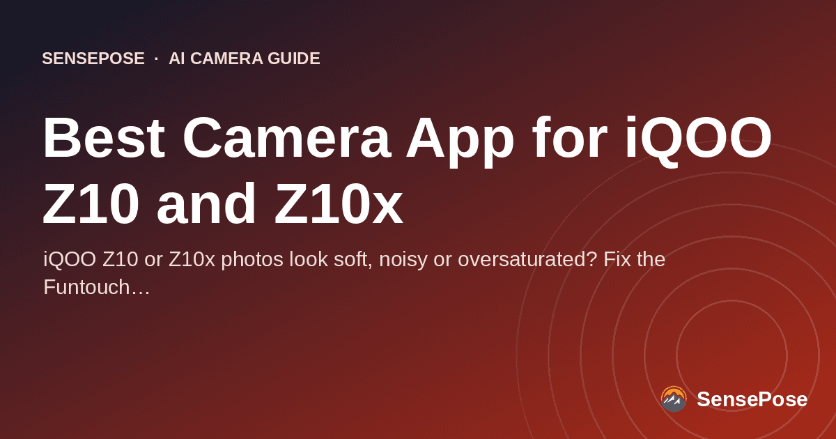 Typographic cover: Best Camera App for iQOO Z10 and Z10x
