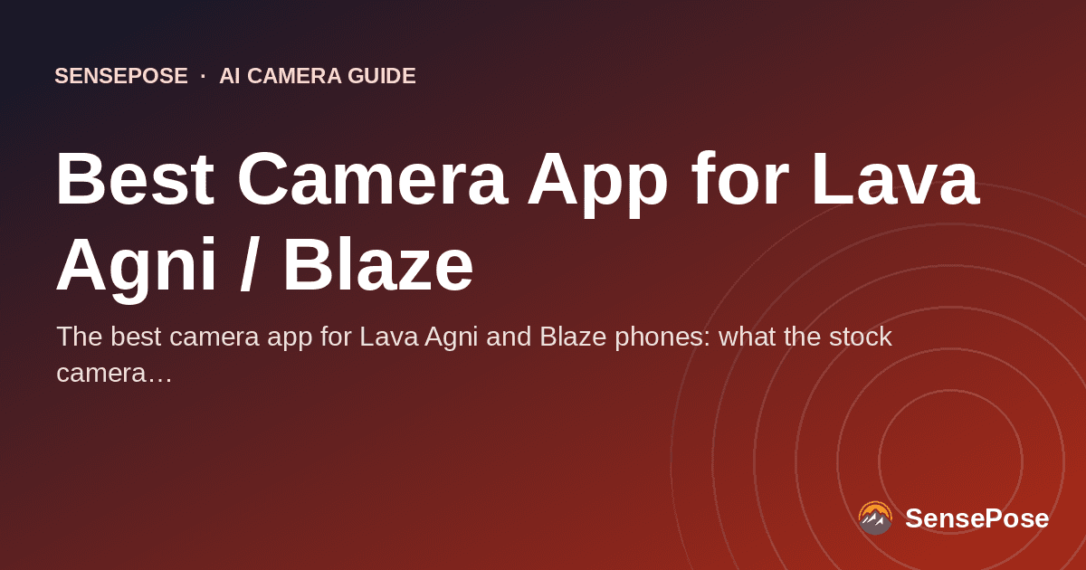 Typographic cover: Best Camera App for Lava Agni / Blaze