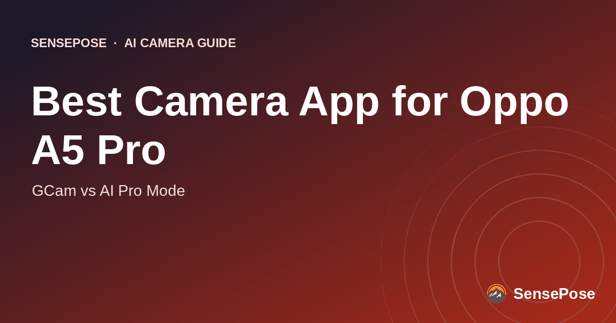 Typographic cover: Best Camera App for Oppo A5 Pro