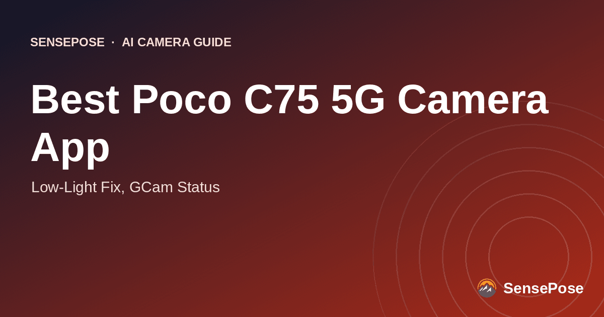 Typographic cover: Best Poco C75 5G Camera App