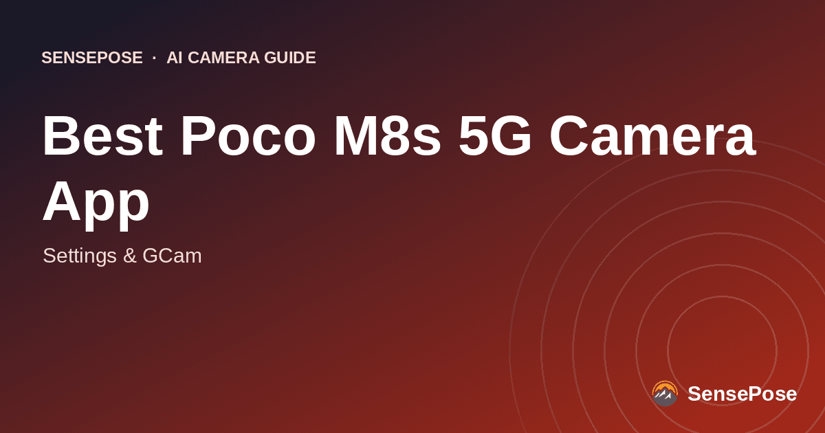 Typographic cover: Best Poco M8s 5G Camera App