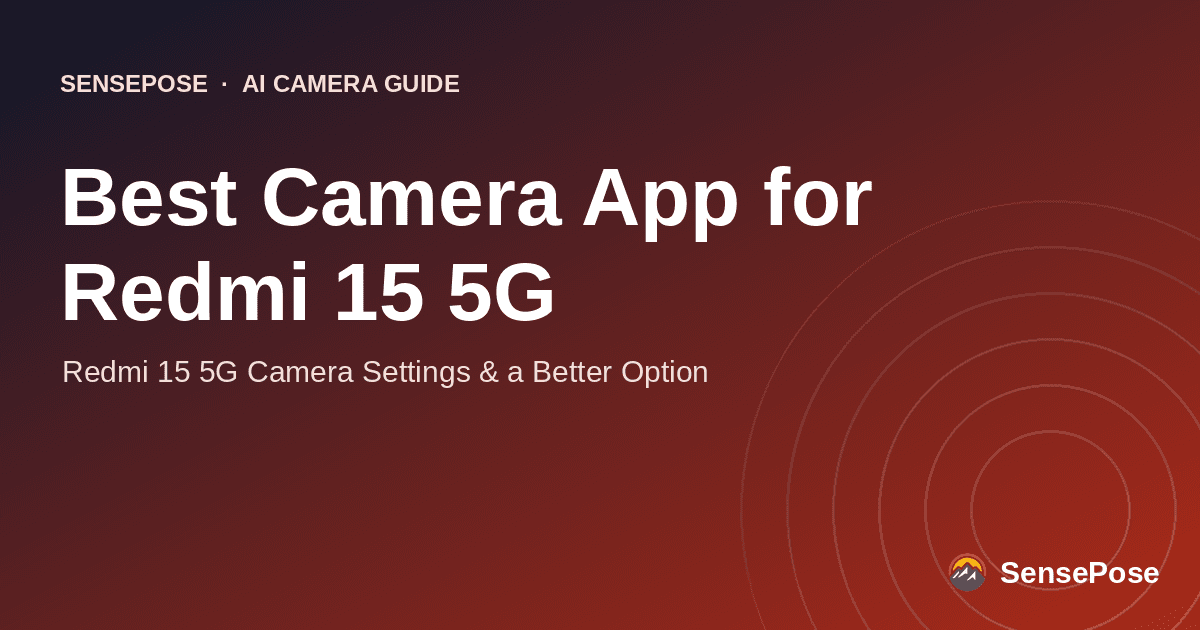 Typographic cover: Best Camera App for Redmi 15 5G
