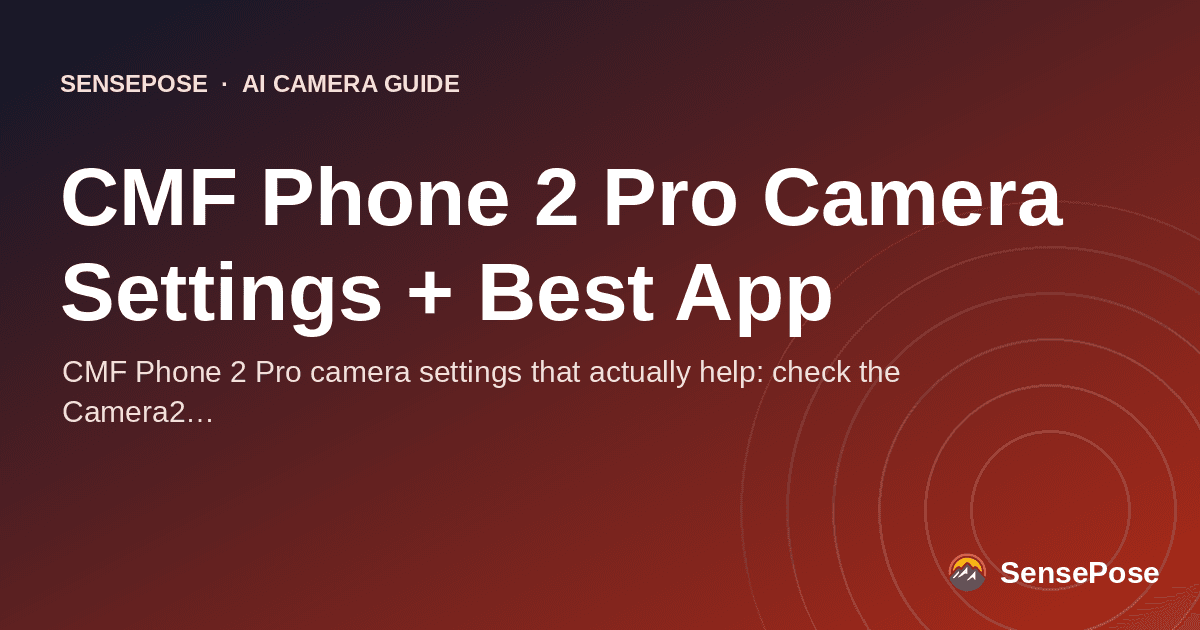 Typographic cover: CMF Phone 2 Pro Camera Settings + Best App