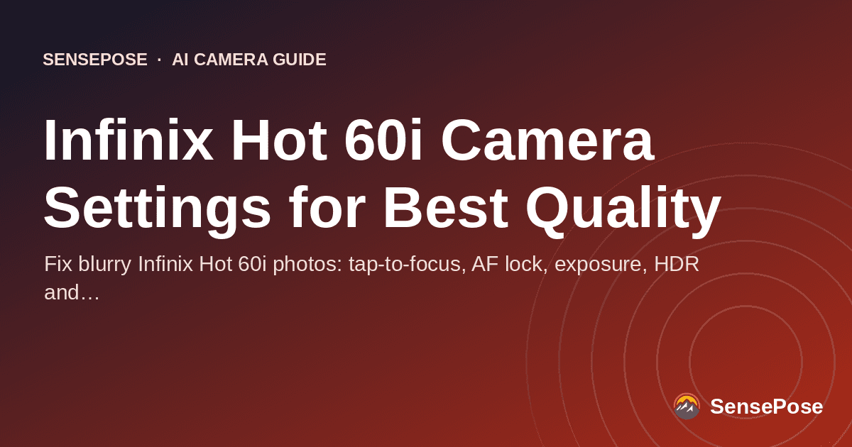 Typographic cover: Infinix Hot 60i Camera Settings for Best Quality