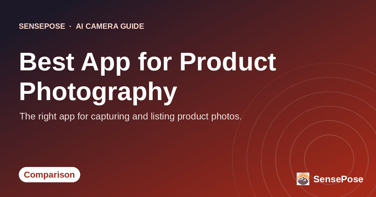 Several Android product photography apps compared side by side around a clean white-background product shot