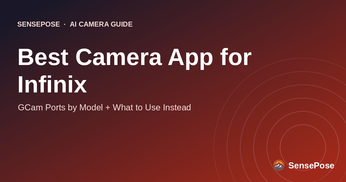 Typographic cover: Best Camera App for Infinix
