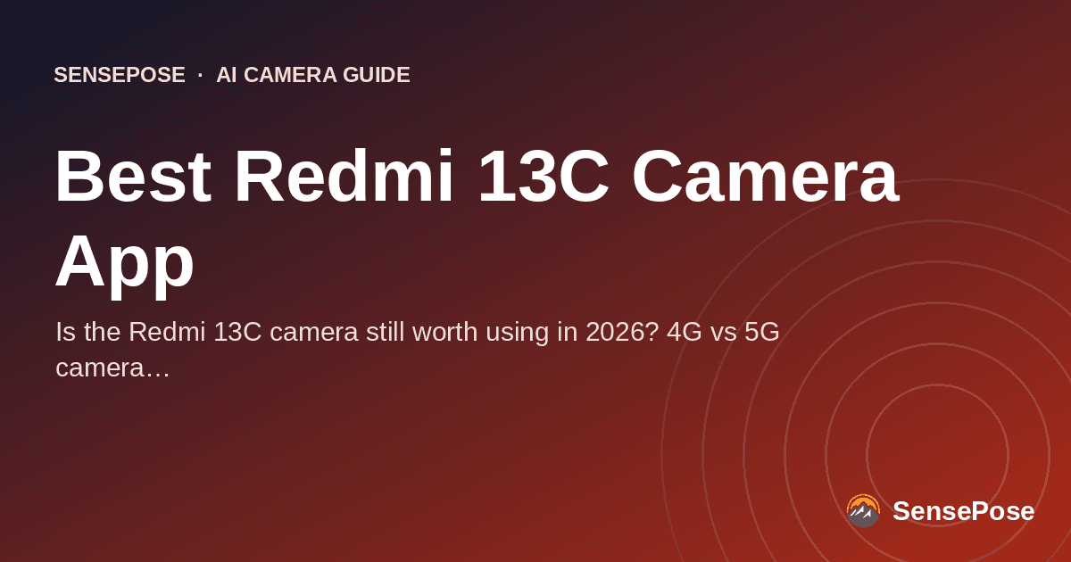 Typographic cover: Best Redmi 13C Camera App