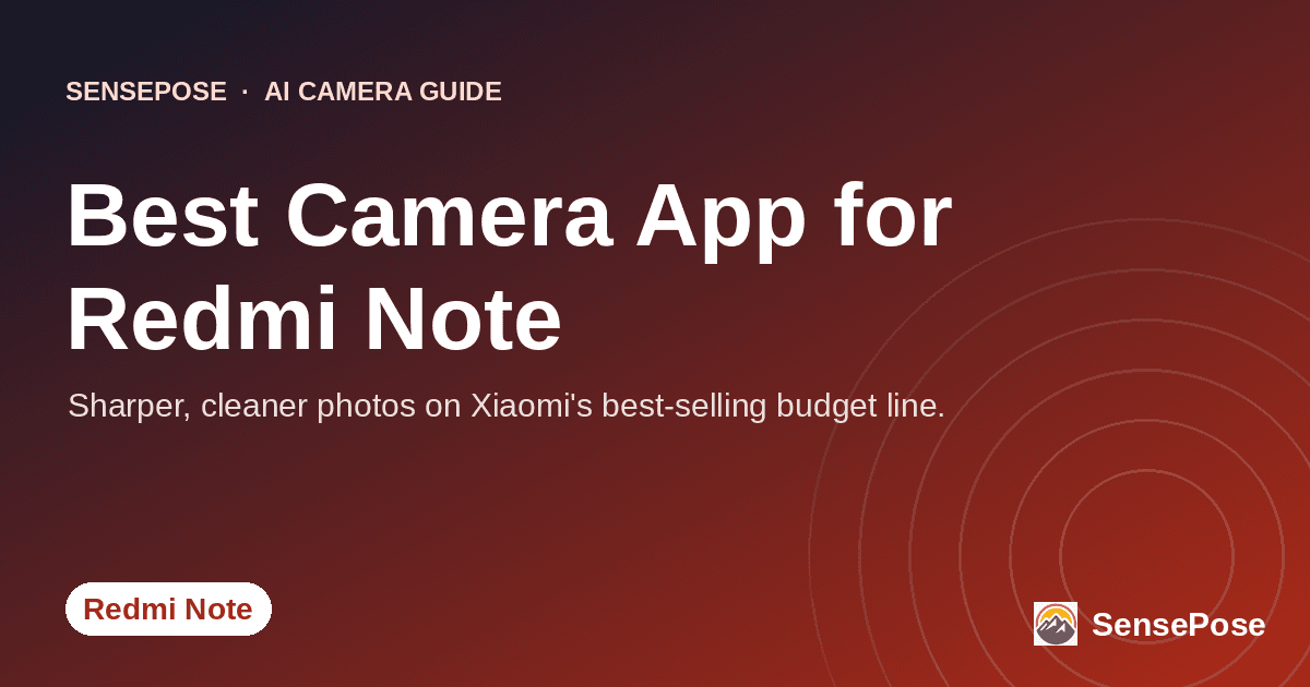 Redmi Note phone showing a clean low-light photo