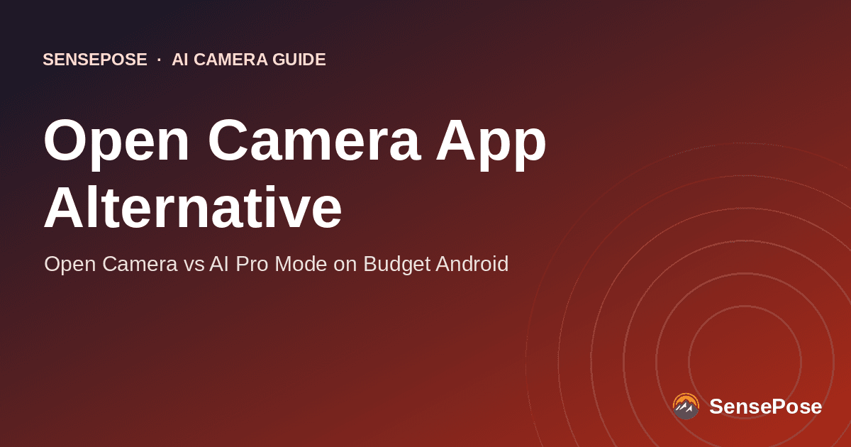 Typographic cover: Open Camera App Alternative