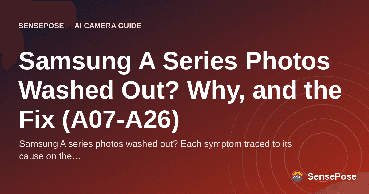 Typographic cover: Samsung A Series Photos Washed Out? Why, and the Fix (A07-A26)
